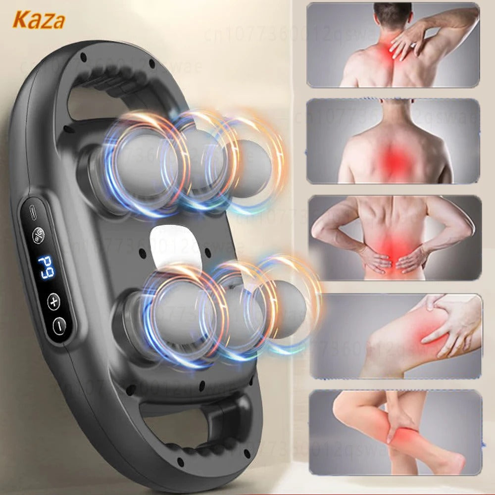 PowerRelief Pro – 6-Head Deep Tissue Massager for Back &amp; Shoulders