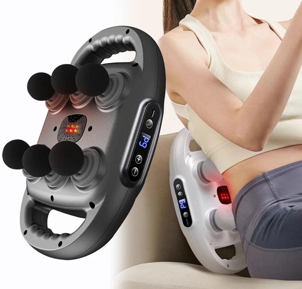 PowerRelief Pro – 6-Head Deep Tissue Massager for Back &amp; Shoulders