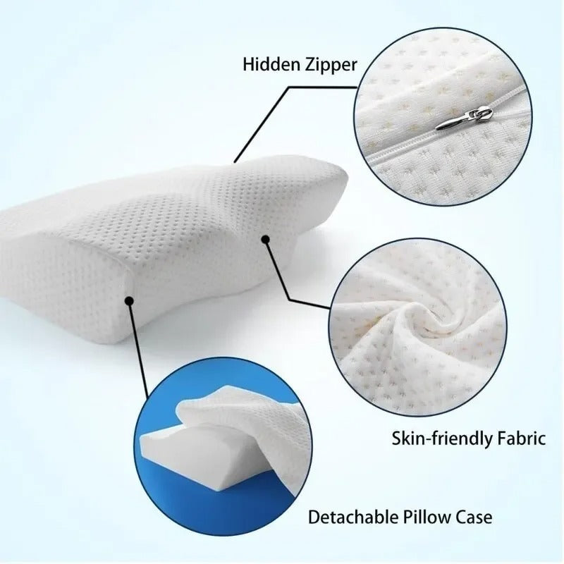 SleepRuhe Neck Support Pillow – Memory Foam Pillow Against Snoring &amp; Neck Pain