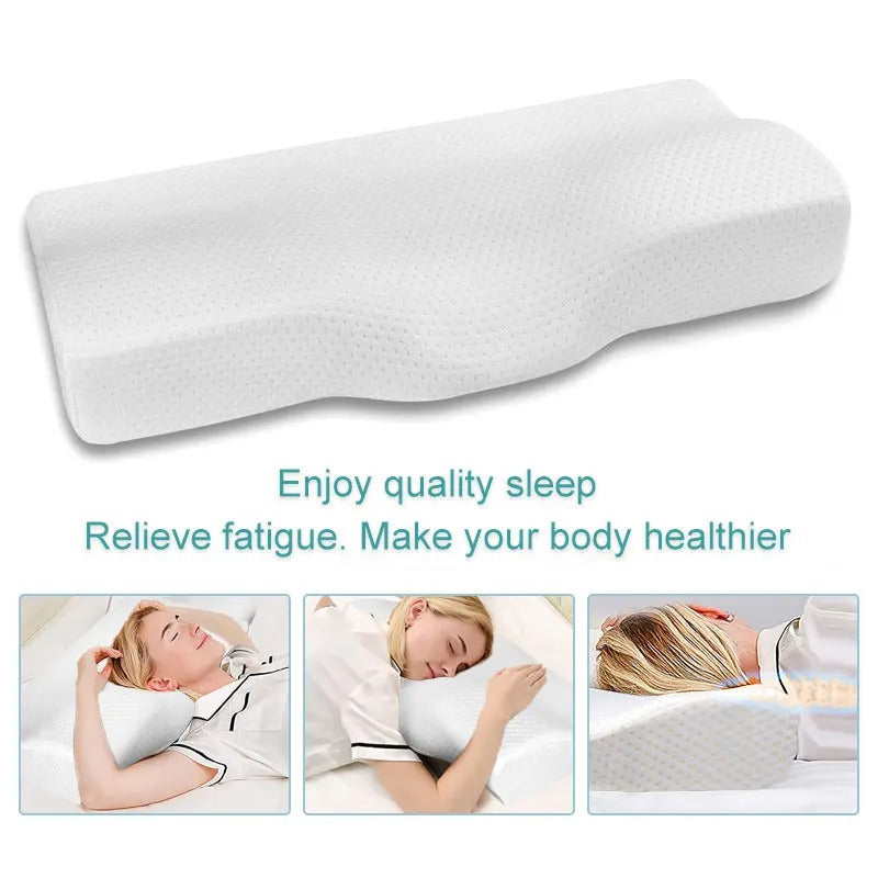 SleepRuhe Neck Support Pillow – Memory Foam Pillow Against Snoring &amp; Neck Pain